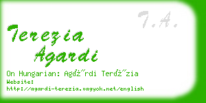 terezia agardi business card